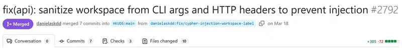 Header of LightRAG PR #2792: merged by danielaskdd, seven commits, +305 −72